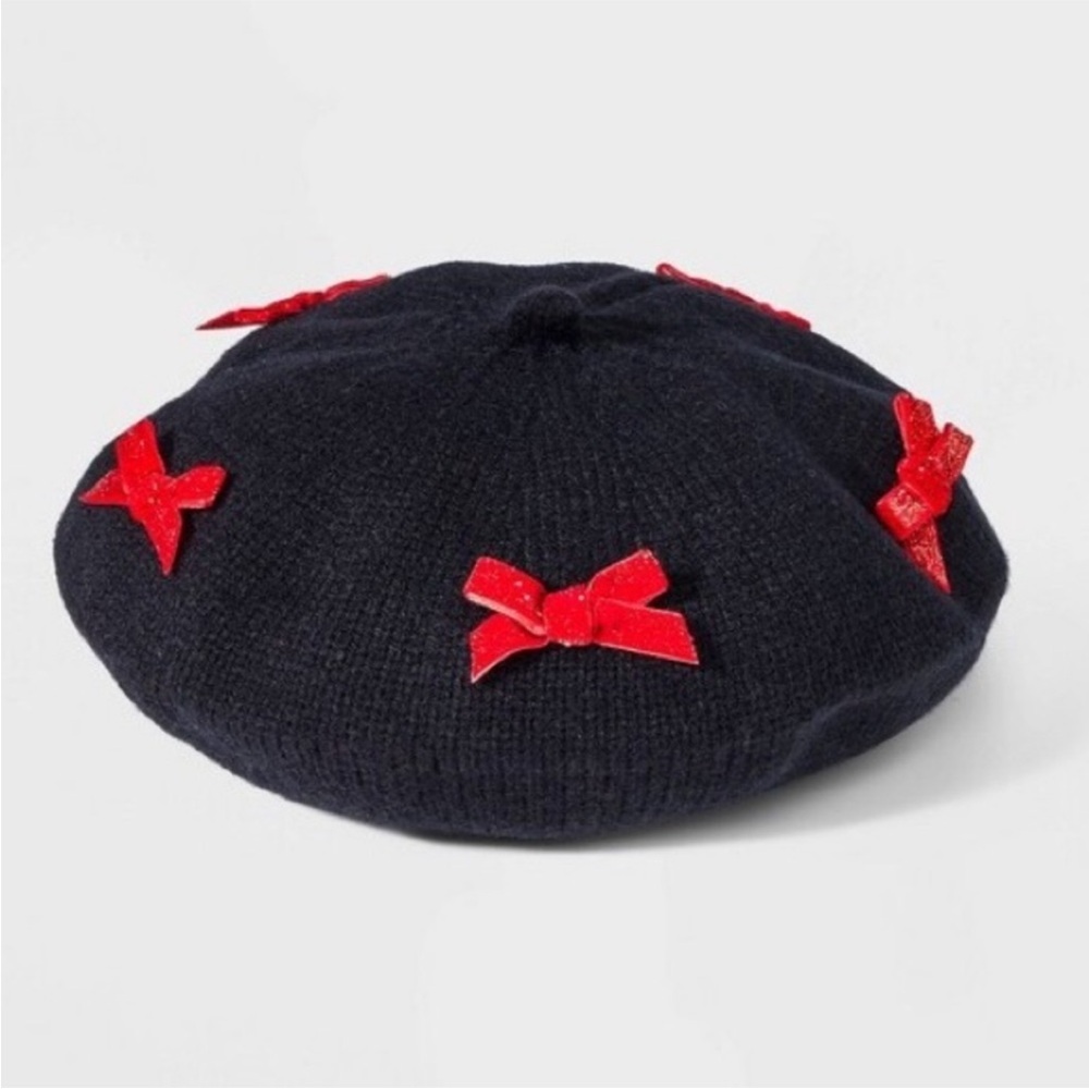 Baby girl bow beret 12-24m NWOT